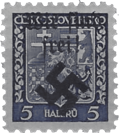 Moravská Ostrava | Sudetenland | Czechoslovakia german occupation | stamp overprint | Michel 1