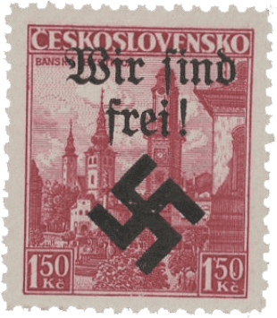 Moravská Ostrava | Czechoslovakia german occupation 1939 | stamp overprint | Michel 11