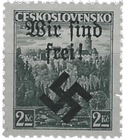 Moravská Ostrava | Czechoslovakia german occupation 1939 | stamp overprint | Michel 13
