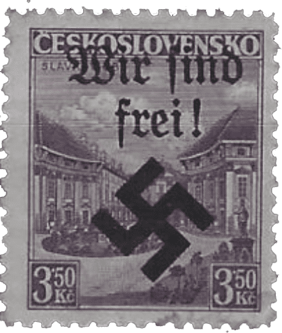 Moravská Ostrava | Czechoslovakia german occupation 1939 | stamp overprint | Michel 16