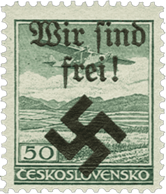 Moravská Ostrava | Czechoslovakia german occupation 1939 | stamp overprint | Michel 20