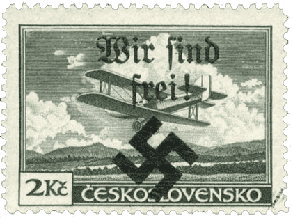 Moravská Ostrava | Czechoslovakia german occupation 1939 | stamp overprint | Michel 22