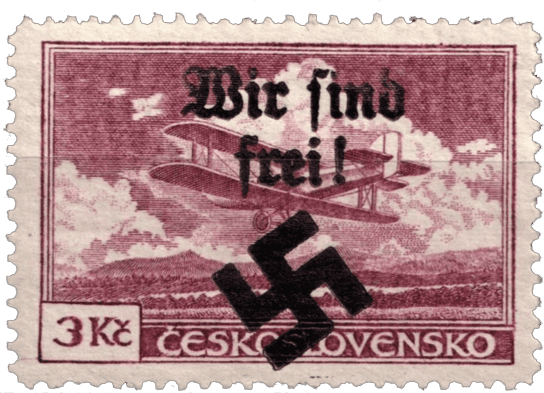 Moravská Ostrava | Czechoslovakia german occupation 1939 | stamp overprint | Michel 23