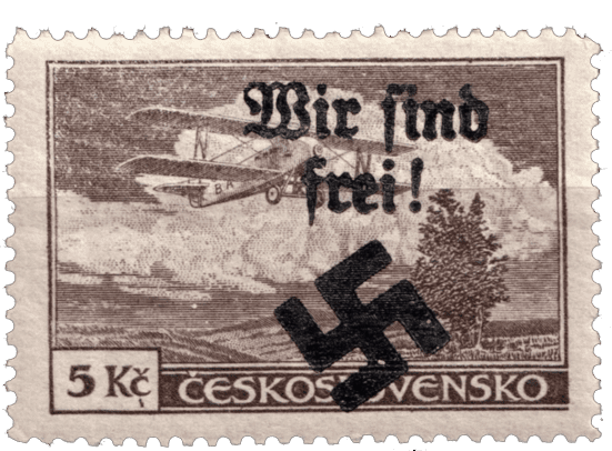 Moravská Ostrava | Czechoslovakia german occupation 1939 | stamp overprint | Michel 25