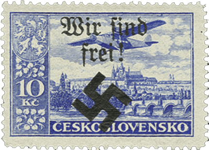 Moravská Ostrava | Czechoslovakia german occupation 1939 | stamp overprint | Michel 26