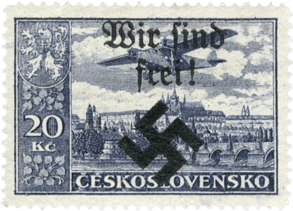 Moravská Ostrava | Czechoslovakia german occupation 1939 | stamp overprint | Michel 27