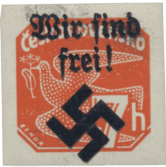 Moravská Ostrava | Czechoslovakia german occupation 1939 | stamp overprint | Newspaper stamps - Dove | Michel 34