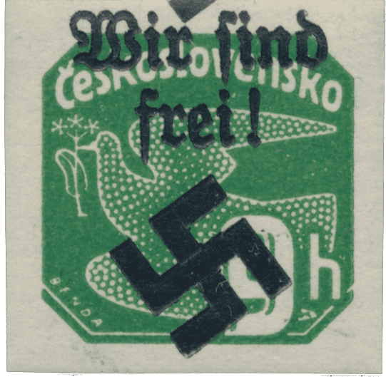 Moravská Ostrava | Czechoslovakia german occupation 1939 | stamp overprint | Newspaper stamps - Dove | Michel 35