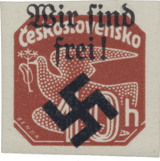Moravská Ostrava | Czechoslovakia german occupation 1939 | stamp overprint | Newspaper stamps - Dove | Michel 36