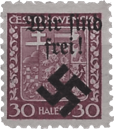 Moravská Ostrava | Sudetenland | Czechoslovakia german occupation 1939 | stamp overprint | Michel 5
