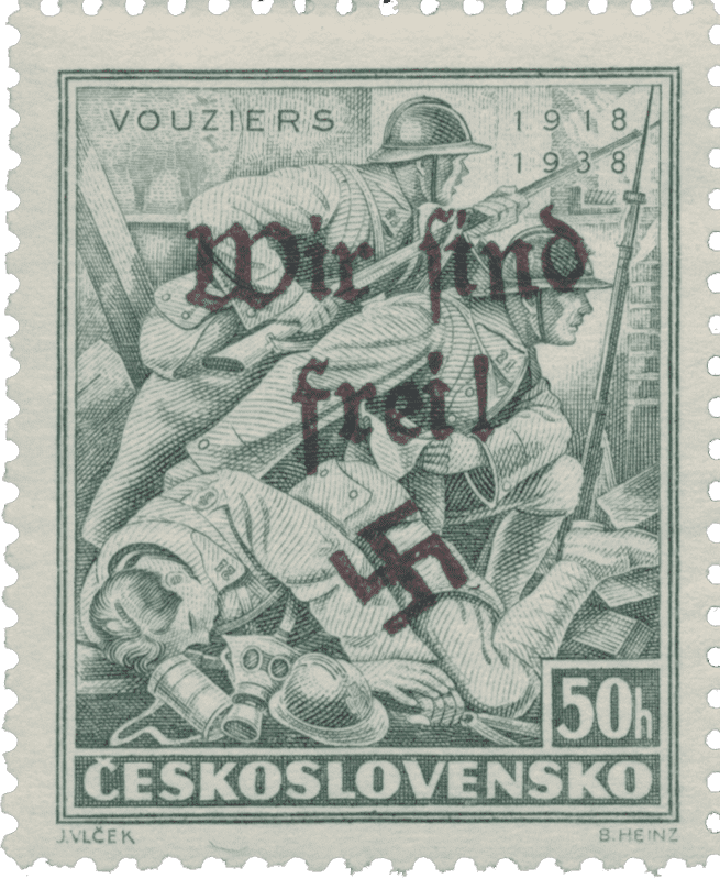 Vratislavice | Maffersdorf | german occupation 1938 | Czechoslovakia - sudety - sudetenland - Michel 132