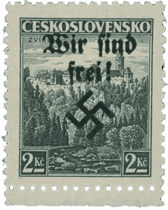 Rumburk | Rumburg | Sudetenland stamp overprint 1938 | German occupation of Czechoslovakia | Sudeten | postage stamp overprints