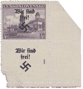 Rumburk přetisk známky - sudety - sudetenland - Rumburg | Michel 17