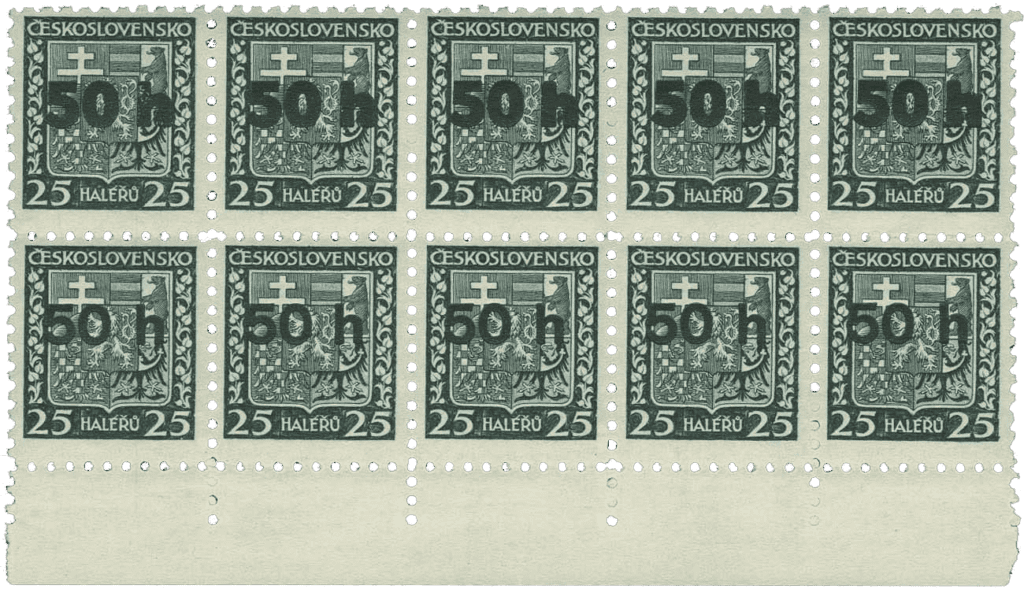 As | Asch | Sudetenland postage stamp overprint 1938 - Michel Mi. 1 I a / 1 II a | Sudets | Czechoslovakia | nazi occupation