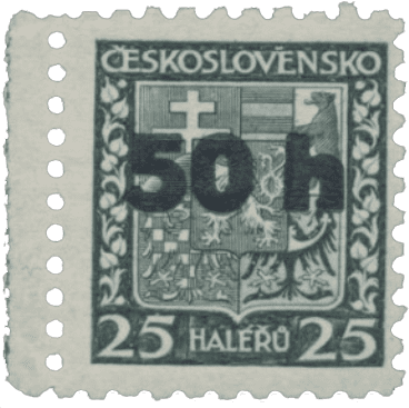 As | Sudetenland postage stamp overprint 1938 - Michel 1Ia