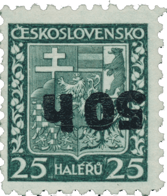 As | Asch | Sudetenland postage stamp overprint 1938 - Michel 1 I a K | Sudets | Czechoslovakia | nazi occupation