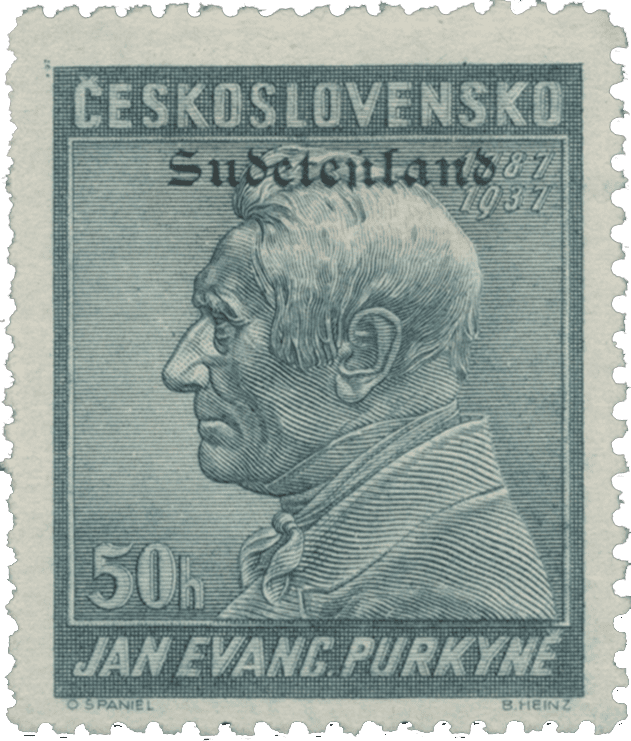 Konstantinovy Lázně overprint of czechoslovakian stamp | german occupation | 1938 | sudetenland crisis | Konstantinsbad Michel 22