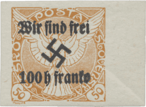 Rumburk | Rumburg | Sudetenland stamp overprint 1938 | German occupation of Czechoslovakia | Sudeten | postage stamp overprints