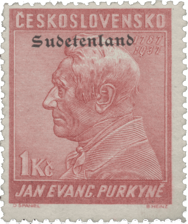 Konstantinovy Lázně overprint of czechoslovakian stamp | german occupation | 1938 | sudetenland crisis | Konstantinsbad Michel 23