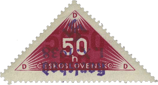 Sudetenland | czechoslovakian stamp overprint | german occupation | Karlovy Vary | Carlsbad | 1938 | Michel 29