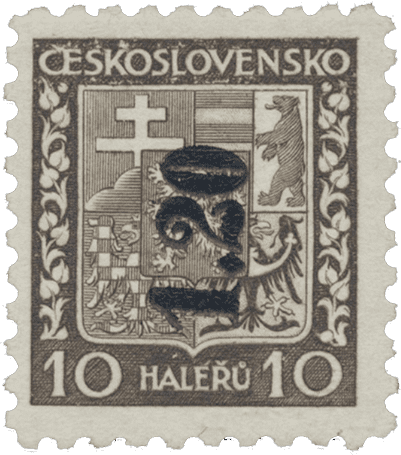 As | Asch | Sudetenland postage stamp overprint 1938 - Michel 2S | Sudets | Czechoslovakia | nazi occupation