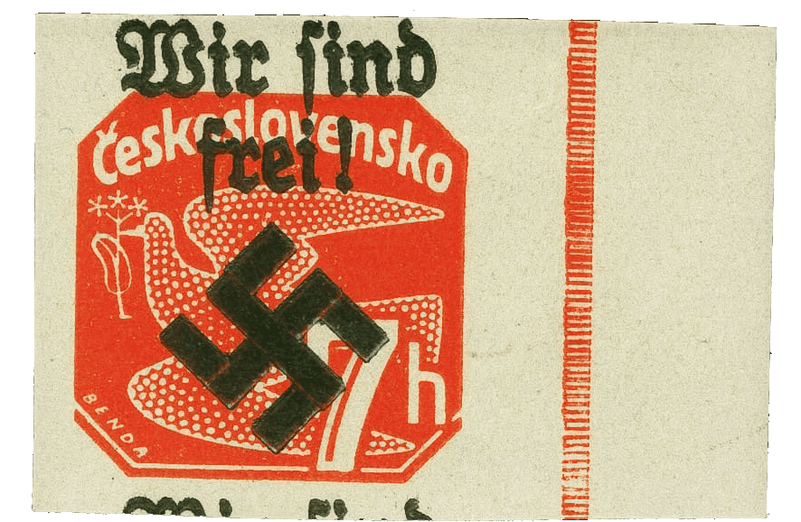 Moravská Ostrava | Czechoslovakia german occupation 1939 | stamp overprint | Newspaper stamps - Dove | Michel 34 with rand