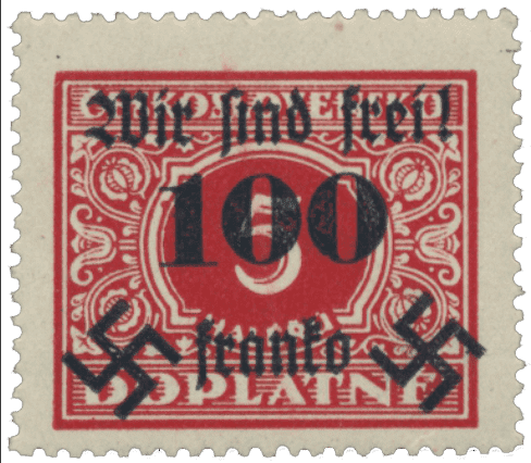 Rumburk | Rumburg | Sudetenland stamp overprint 1938 | German occupation of Czechoslovakia | Sudeten | postage stamp overprints | Michel 36