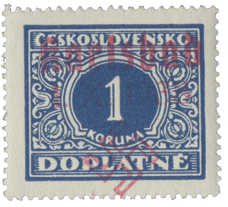Karlovy Vary přetisk známky - sudety - sudetenland - Karlsbad - Michel 37