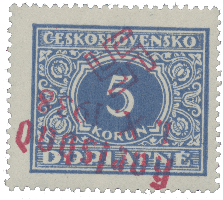 Karlovy Vary přetisk známky - sudety - sudetenland - Karlsbad - Michel 39K