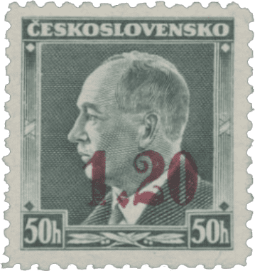 As | Sudetenland postage stamp overprint 1938 | Asch | Sudetenland - Michel 4a