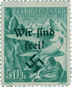 Rumburk | Rumburg | Sudetenland stamp overprint 1938 | German occupation of Czechoslovakia | Sudeten | postage stamp overprints