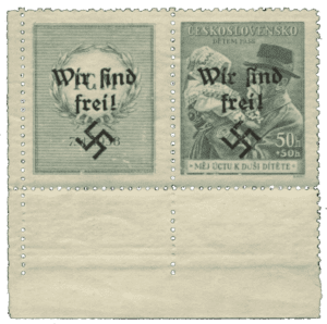 Rumburk přetisk známky - sudety - sudetenland - Rumburg | Michel 45