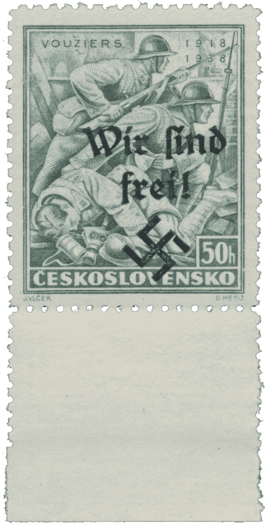 Rumburk | Rumburg | Sudetenland stamp overprint 1938 | German occupation of Czechoslovakia | Sudeten | postage stamp overprints