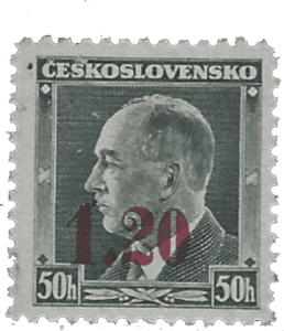 As | Sudetenland postage stamp overprint 1938 - Michel 4a | plate 1 | Sudets | Czechoslovakia
