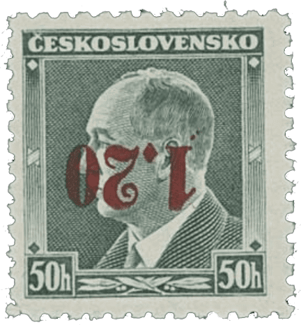 As | Asch | Sudetenland postage stamp overprint 1938 - Michel 4 a K | Sudets | Czechoslovakia | nazi occupation