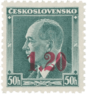 As | Sudetenland postage stamp overprint 1938 | Asch | Sudetenland - Michel 4 DDD