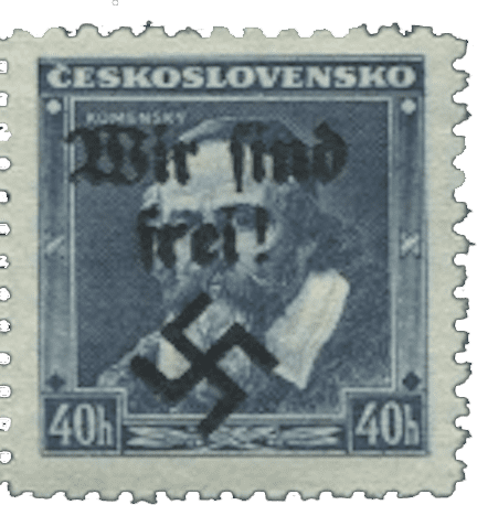 Rumburk | Rumburg | Sudetenland stamp overprint 1938 | German occupation of Czechoslovakia | Sudeten | postage stamp overprints | Michel 6