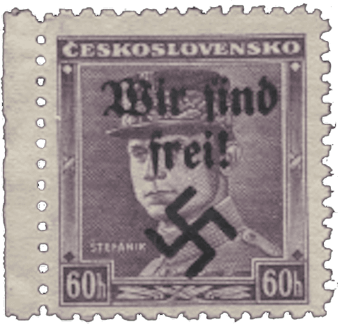 Rumburk | Rumburg | Sudetenland stamp overprint 1938 | German occupation of Czechoslovakia | Sudeten | postage stamp overprints | Michel 8