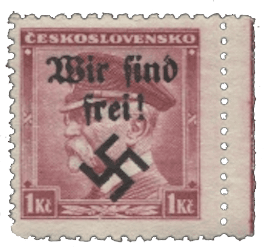 Rumburk | Rumburg | Sudetenland stamp overprint 1938 | German occupation of Czechoslovakia | Sudeten | postage stamp overprints | Michel 9