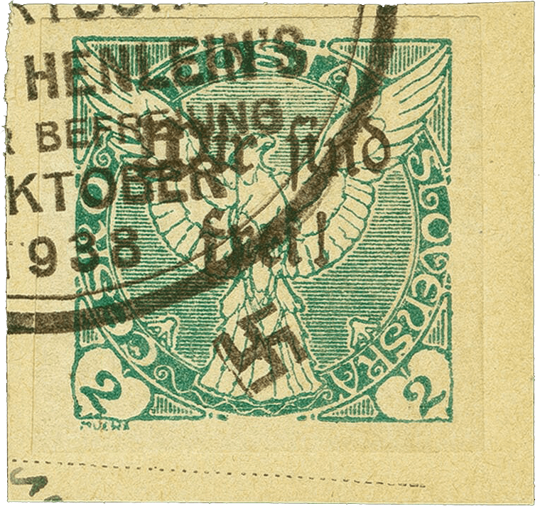 Vratislavice přetisk známky - sudety - sudetenland - Maffersdorf - Michel A45