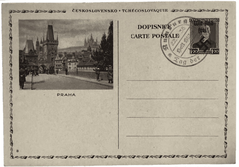 Rumburk mailing cards | Sudetenland | Sudety | German Occupation | Rumburg 1938 |Mi. P4B8