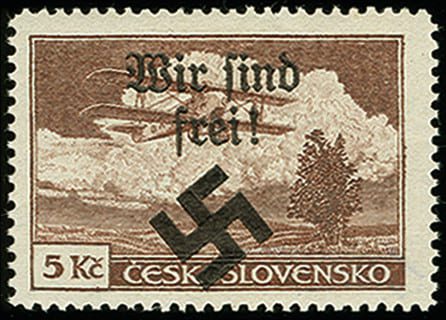 Moravská Ostrava | nazi occupation | stamp overprint | german occupation of Czechoslovakia 1939 | investment stamp | Michel 25 with “broken W” and type III