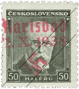 Karlsbad 1938 stamp 1.1. | sudetenland | Czechoslovakia | german occupation