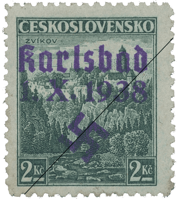 Karlsbad 1938 stamp 1.2. | sudetenland | Czechoslovakia | german occupation