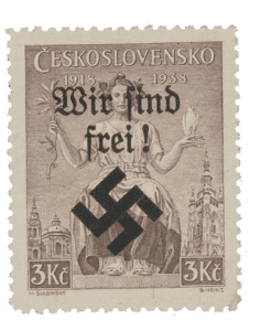 Moravská Ostrava | Czechoslovakia german occupation 1939 | stamp overprint | Michel 31
