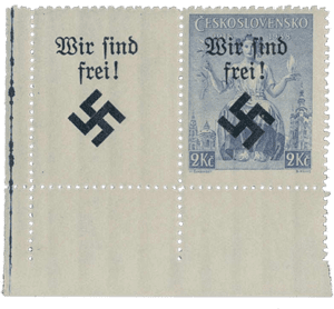 Moravská Ostrava | Czechoslovakia german occupation 1939 | stamp overprint | Michel 30 ls
