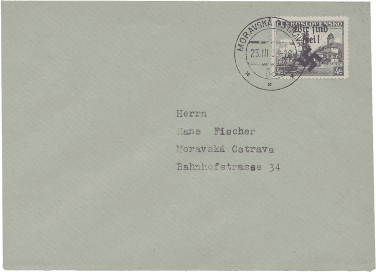 Moravská Ostrava - Letter with 18 (23. march 1939).